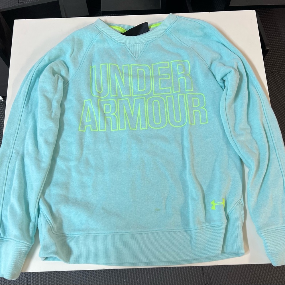 Under Armour Girls Teal Crewneck